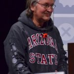 Bruce Sterling in Laser-Cut Hoodie